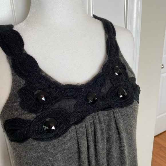 💕💙PURE vida gray/black sweater mini dress - Picture 4 of 8